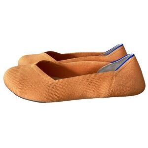 Rothy's The Flat Round Toe Slip On‎ Shoes Persimmon Orange Women's Size 10.5